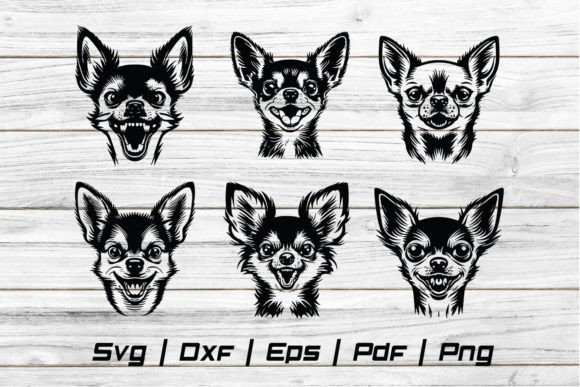 Chihuahua Dog Head Svg Pet Cut File