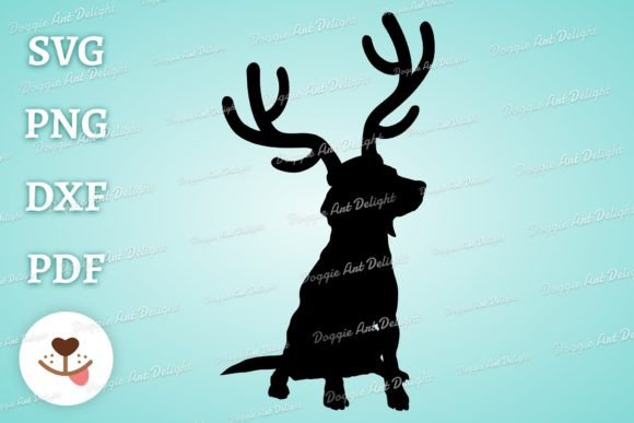 Christmas Beagle Dog Reindeer Antlers