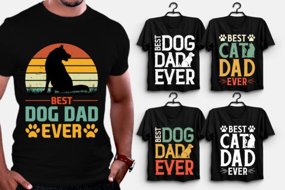 Dog Cat Dad T-Shirt Design