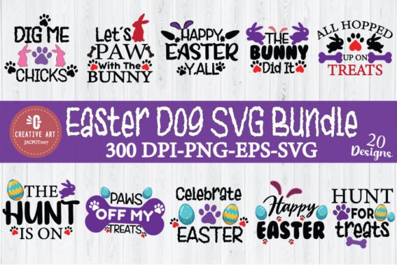 Easter Dog Bandana SVG Bundle