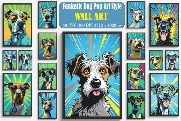 Fantastic Dog Pop Art Wall Art Bundle