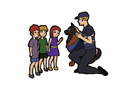 Police Partner Teachings Kids About K-9 Police Dog Training