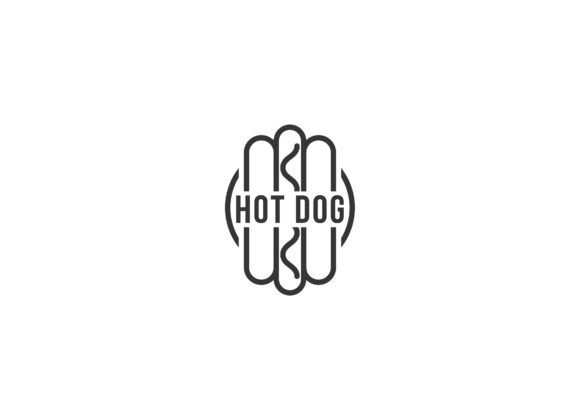 Simple Hot Dog Logo Design